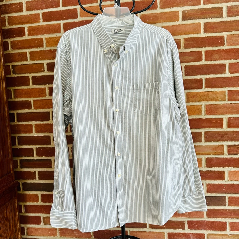 Reed Edward Long Sleeve Stripe Button Up Shirt